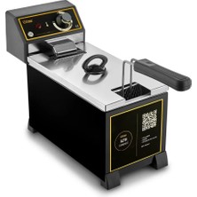 Emir Black Gold Seri 3 Litre Endüstriyel Fritöz – Piano Black – Profesyonel Kullanım