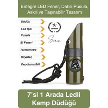 Svein #kampdüdüğü 7’si 1 Arada Acil Durum Düdüğü Kamp Pusulalı Fenerli Deprem Outdoor Hayatta Kalma Afet