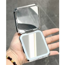 Gaman 5x Büyüteçli Taşınabilir Seyahat Aynası LED Işıklı Katlanabilir Makyaj Aynası - Şarjlı 5W Beyaz LED