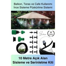 Svein #nemlendirme Açık Alan Sisleme ve Serinletme Kiti 10 Metre Balkon Teras Cafe Bahçe Nemlendirici