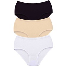 İlk El Grup Ieg™ 3 Adet Tutku Kadın Yüksek Bel Bato Kalın Lastik Külot S5