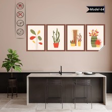 Akıllı Kağıt Statik Tutunma Özellikli Tablo - Poster Çiçek (Model- 64)