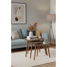 EUR077 Zigon Sehpa - Kahverengi - 47X42X64 cm