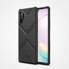Cepustik Telefon Aksesuarları Galaxy Note 10 Plus Kılıf Köşeleri Airbagli Parmak Izi Yapmayan Hank Silikon Kılıf