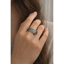 Herşey Nota Atatürk Imza Model Ayarlanabilir Yüzük – Gümüş Renk Figürlü Aksesuar