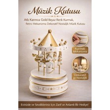 Svein #müzikkutusu Atlı Karınca Gold Beyaz Nostaljik Hediye Dekoratif Kurmalı Retro Mekanizma Müzik Kutusu