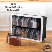 İlk El Grup Ieg™ 12'li Standlı Kaşıklı Baharatlık Seti