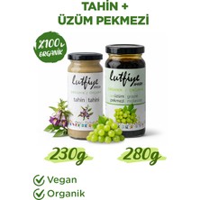 Lutfiye Organik Tahin & Üzüm Pekmezi – Şekeri Meyveden , Katkısız (280 G + 230G)