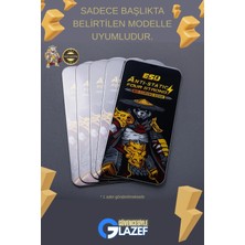 Glazef iPhone 15 Pro Max Kırılmaz Cam Siyah Köşeli Tam Kapatan Ekran Koruyucu Anti-Static