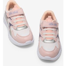 Tonny Black Çocuk Unisex Pudra Lila Eva Faylon Taban Çocuk Unısex Cırtlı Lastik Bağcıklı Spor Ayakkabı