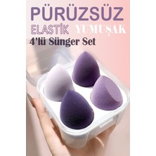 MasterCar 4'lü Set Süngeri Kutulu Sünger Seti, Fondöten, Kapatıcı, Pudra Uygulama