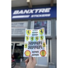 Banxtre Motor ve Kask Için Sponsorlu Markalar Hologramlı A4 Sticker Pack Seri -5