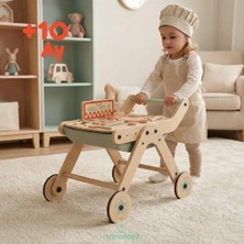 Mamatoyz Trio Chef  | Yürüteç Yürüme Yardımcısı | Aktivite Masası Ahşap Chef Versiyonu