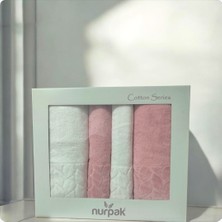 Nurpak Hazal %100 Pamuk Kutulu 2 Adet 50X90 Ve2 Adet 90X150 Banyo Seti