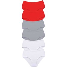 İlk El Grup Ieg™ 6 Adet Tutku Kadın Yüksek Bel Bato Kalın Lastik Külot S19