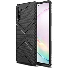 Cepustik Telefon Aksesuarları Galaxy Note 10 Kılıf Köşeleri Airbagli Parmak Izi Yapmayan Hank Silikon Kılıf