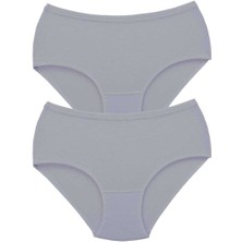 İlk El Grup Ieg™ 2 Adet Tutku Kadın Yüksek Bel Bato Kalın Lastik Külot Gri