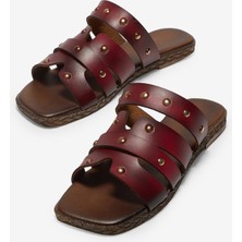 Tonny Black Kadın Kırmızı Termo Taban Düz Toka Detaylı Terlik