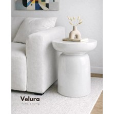 Velura Home & Living Fargo Mantar Yan Sehpa - Beyaz