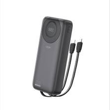 Linktech P222 20000 Mah 22.5W LED Ekranlı Type-C + Lightning Sabit Kablolu Powerbank