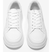 Tonny Black Erkek Beyaz Rahat Kalıp Faylon Taban Bağcıklı Spor Ayakkabı