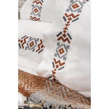 Calantha Home Collection Frida 6 Parça Kiremit Nevresim Takimi %100 Pamuk   200 x 220 cm