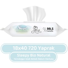 Sleepy Bio Natural Yenidoğan Islak Mendil 40X18 720 Yaprak