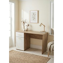 İNDEPPO Loft Çalışma Masası (Ceviz - Beyaz)