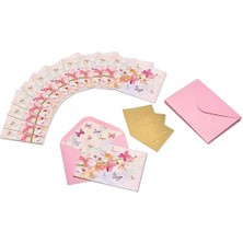 Papyrus Zarflı Boş Kartlar, Çiçekleri (12-Sayım)