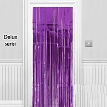 Işıltılı Duvar ve Kapı Perdesi Mor Renk