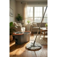 Valletta Asatoma Pedallı Kirli ve Temiz Su Hazneli Temizlik Seti Mop Paspas