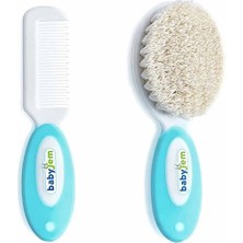 Najmaddin Babyjem Doğal Kıl Fırça Tarak Seti 519 Mavi