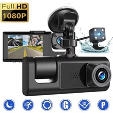 Eco Lounge S-1 1080P Araç Içi Kamera 3 Kameralı ( Ön Görüş - Geri Görüş - Iç Görüş ) Gece Görüşlü