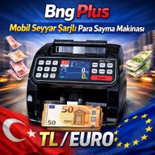 Bng Plus Mobil Seyyar Şarjlı Para Sayma Makinası Tl / Euro
