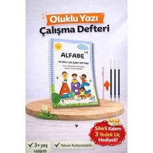 Nimbookid Sihirli Kalemli Oluklu (Kabartmalı) Etkinlikli Alfabe Defteri Güzel Yazı, Yazı Düzeltme