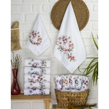 Ünsal Tekstil Buldan Üretimi Çeyizlik Sıla Kadife 6'lı El/yüz Havlusu I 50X90