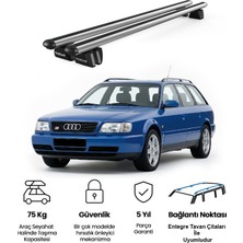 Today Auto Pençe Audi A6 Avant (1994-1998) Uyumlu Gri Ara Atkı Port Bagaj Tavan Barı