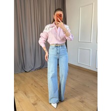 Size Özgü Buz Mavisi Straight Jean