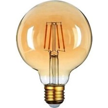 Decory 4,5 Watt G95 Rustik Led Ampul Bal Renk Kırılmaz Gövde Gün Işığı E27 Duylu