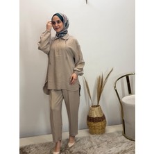 JOOQSTORE Yakası Fermuarlı Bağcıklı Modal Takım