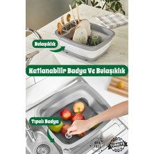 Muf Home Qlux Ideas Katlanabilir Su Giderli Bulaşıklık ve Yıkama Badyası Kamp Karavan Uyumlu Bpa Free