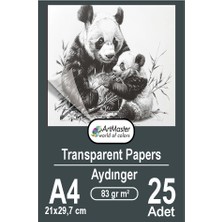 Aydınger Kağıdı A4 83 gr Eskiz Kağıdı 1 Adet Artmaster Aydınger Kağıt 21X29,7 cm Buzlu Mumlu Kağıt Çizim Kağıdı