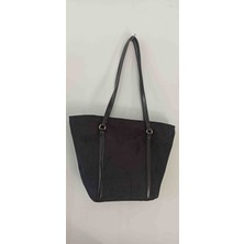 Matruşka Deri Sanat Tasarım Nubuk Büyük Boy Omuz Çantası (Siyah)