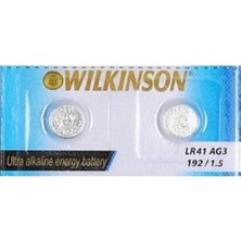 Wilkinson Wılkınson LR41/ Ag3 Alkalin Düğme Pil  2'li