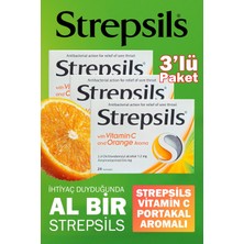 Strepsils Portakal & C Vitamini Aromalı 24 Pastil 3 Adet
