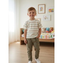 Ugly Duck 3-8 Yaş Arası Triko T-Shırt Pantolon Takım - Zeytin Yeşili
