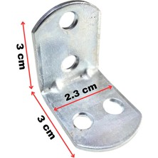 Hobidabi 50 Adet Metal Köşe Bağlantı Aparatı 3x3 cm | Montaj Vidaları Dahil - Mobilya Raf Dolap Birleştirme