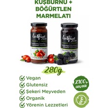 Lutfiye Organik Marmelat Seti – Kuşburnu ve Böğürtlen – 2’li Karışık, Ilave Şeker Içermez (2 x 280G)