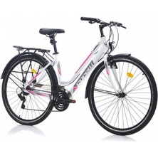 Corelli Byme 28 Jant Beyaz Pembe Şehir Bisikleti