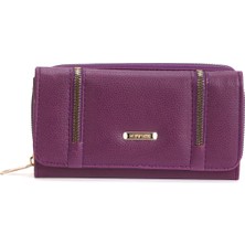 Newish Kadın Vegan Deri Telefon Bölmeli Cüzdan ve Kartlık - NEW394